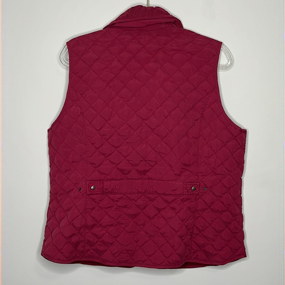 Eddie Bauer Maroon Quilted Vest - image 3